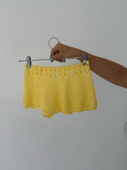 Crochet micro shorts