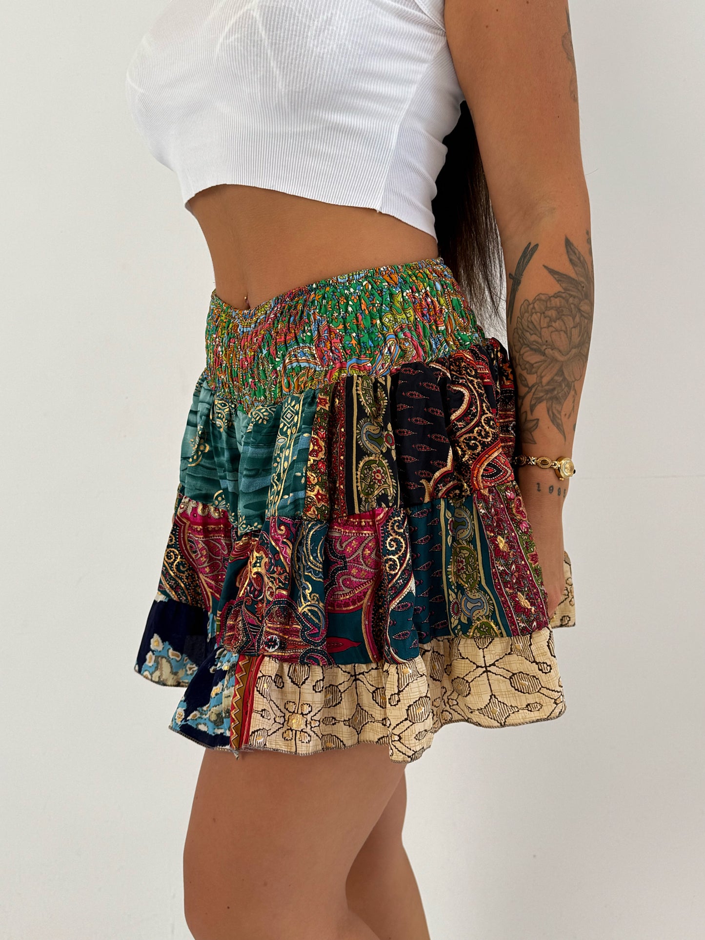 Patchwork rara mini skirt