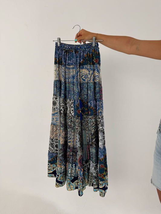 Patchwork rara maxi skirt