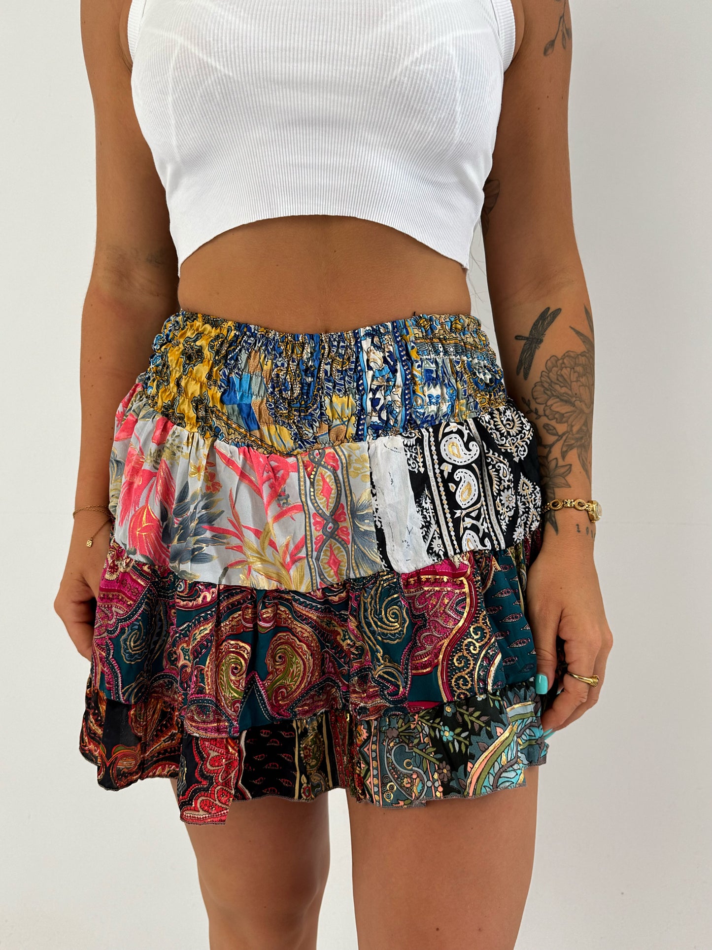 Patchwork rara mini skirt