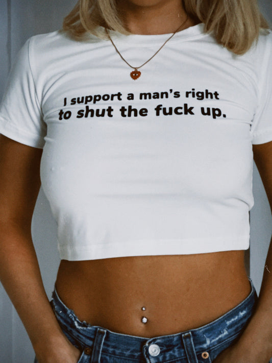 Mans right baby tee